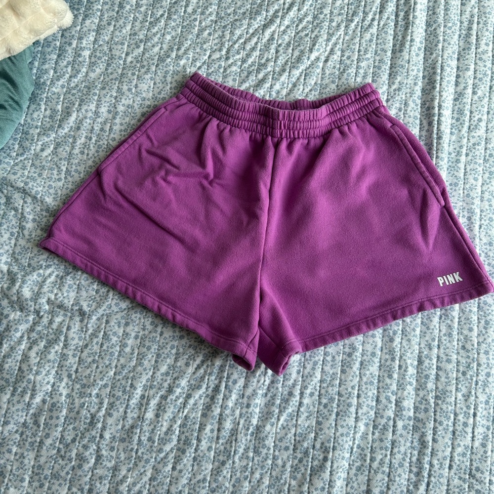 PINK Victoria's Secret Women's Vibrant Purple High Waist Shorts